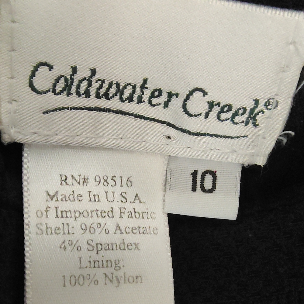 Cold Water Creek Vintage Halter Sheath Dress, White Floral; Blck/Silver, Long 10 - Picture 2 of 10